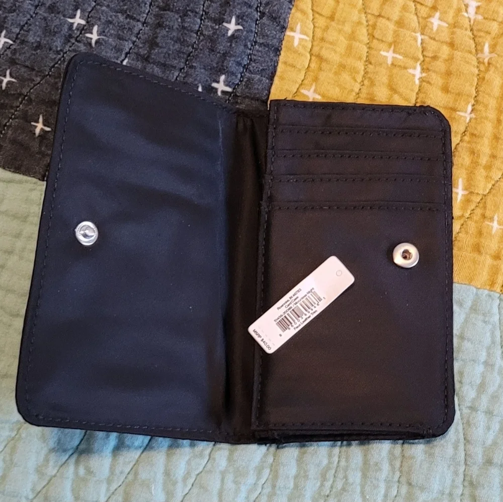 Vera Bradley Black Snap Closure Wallet - Picture 2 of 6